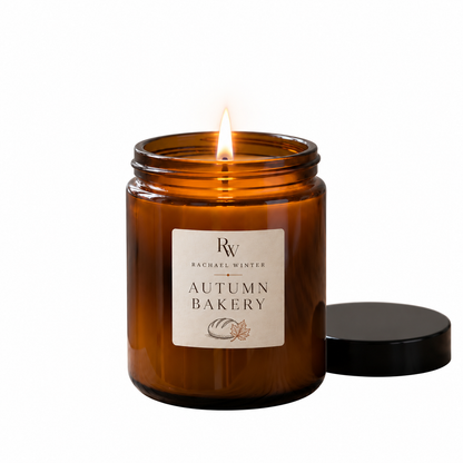Autumn Bakery apple and cinnamon amber jar candle