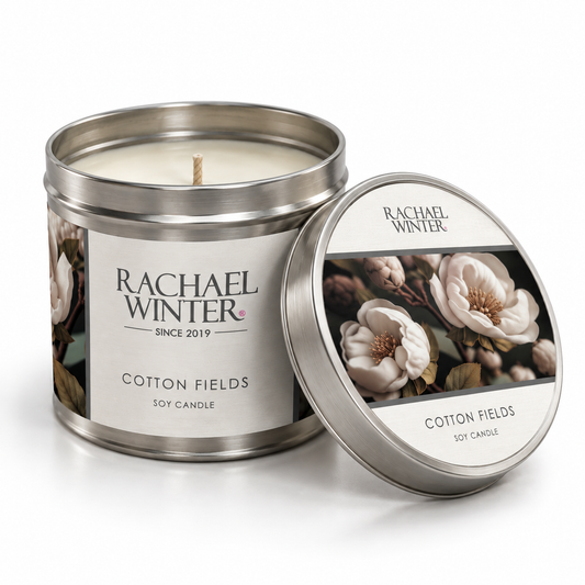 Cotton Fields Tin Candle