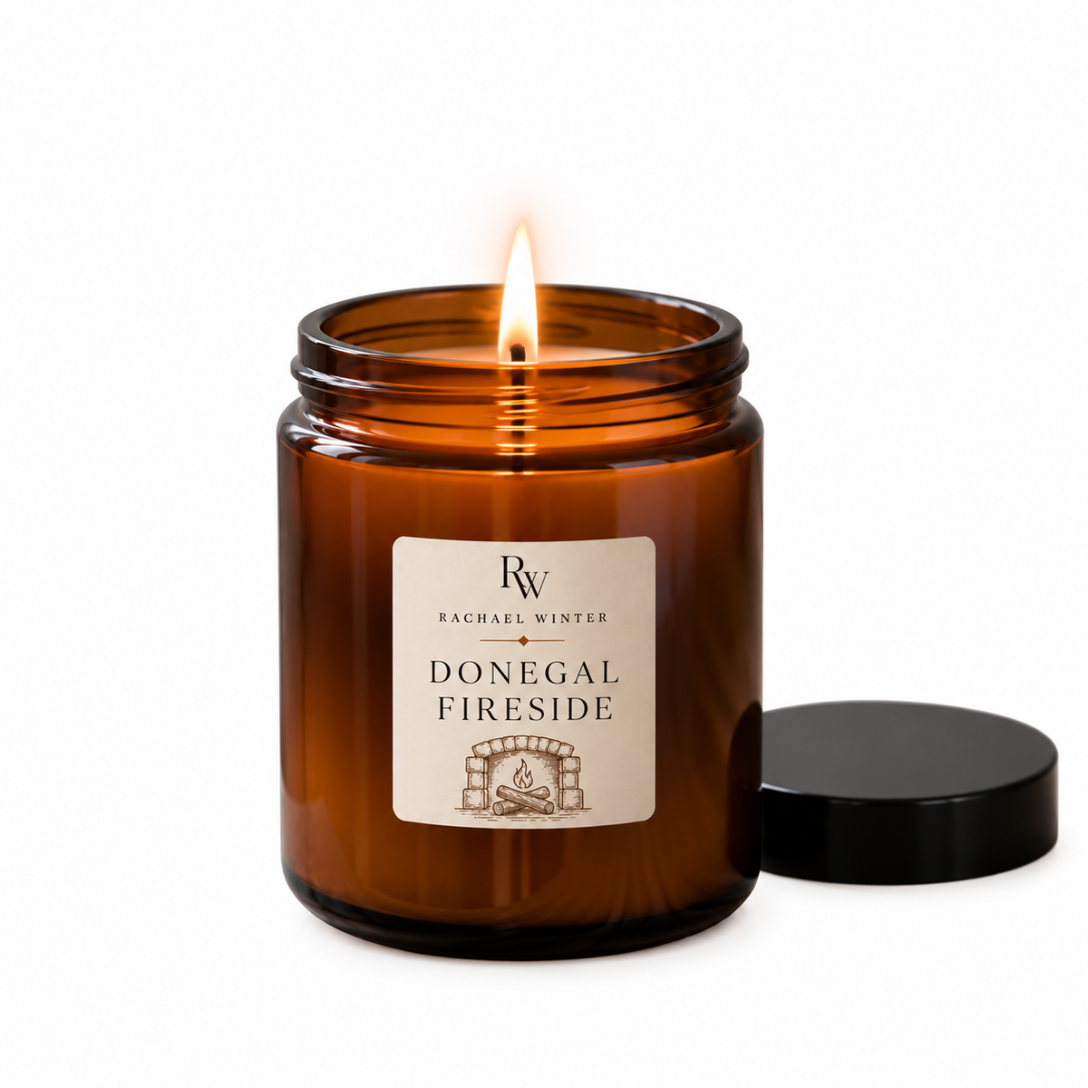 Donegal Fireside Irish Turf amber jar candle