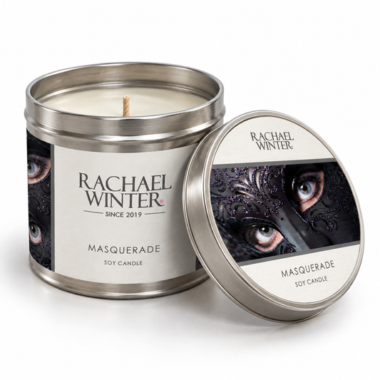 Masquerade Tin Candle