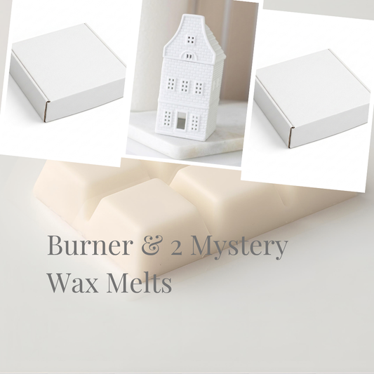 Wax Melt Starter Bundle – Burner & 2 Wax Melts | Mystery Fragrance Set