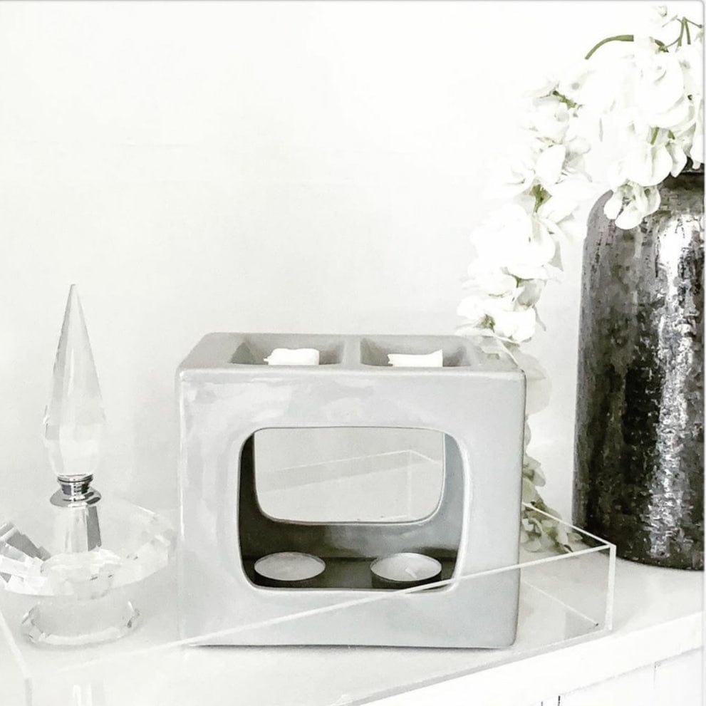 Talin Deluxe Ceramic Wax Burner Grey