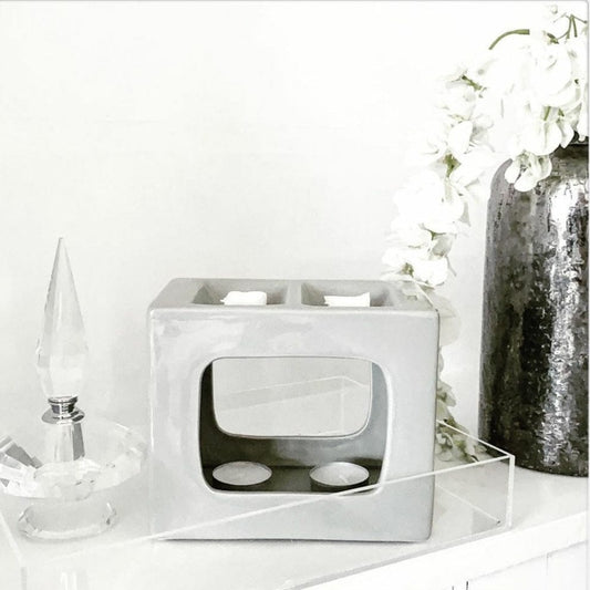 Talin Deluxe Ceramic Wax Burner Grey